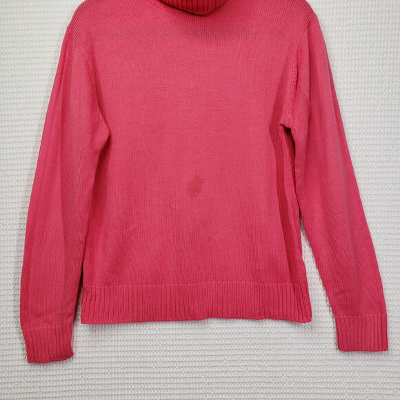 Vintage Alexanders Sporting Sweater Womens Medium Pink Turtleneck Knit Winter - Picture 10 of 13